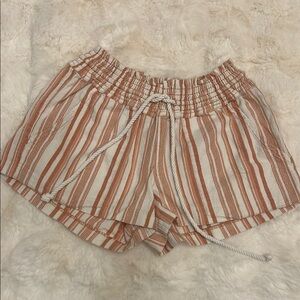 Roxy Striped Rust and White Women's Shorts